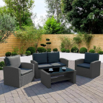 Rattan Hut 4 Seater Sofa Coffee Set - Image 5