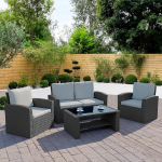 Rattan Hut 4 Seater Sofa Coffee Set - Image 6