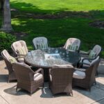 Wentworth 8 Seater Round Dining Set With Firepit