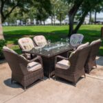Wentworth 6 Seater Dining Set With Firepit - Image 2